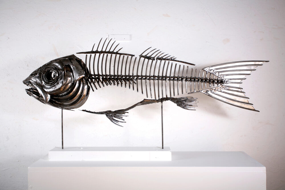 Fish XIX Left View | Fish Wall Art | Metal Sculpture by Russell West
